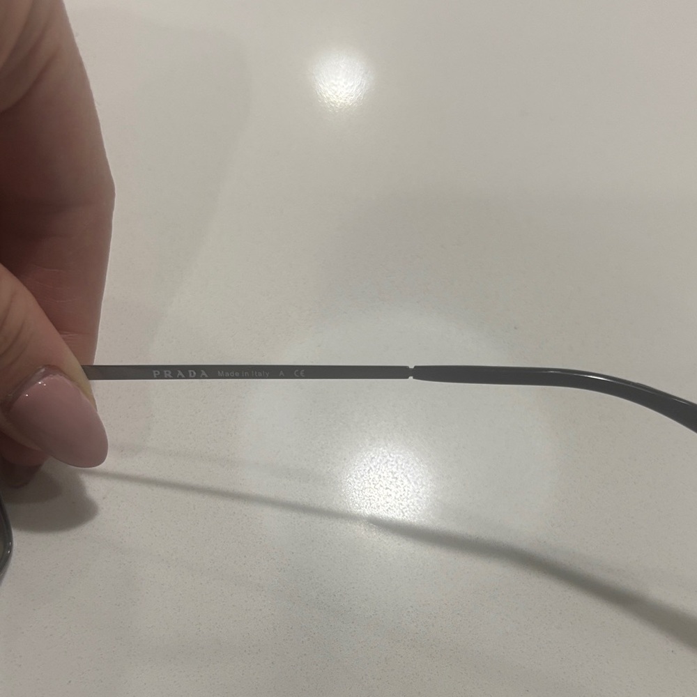 Prada Black Rectangular Aviator Sunglasses - image 2